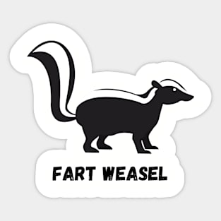 FART Weasel Sticker